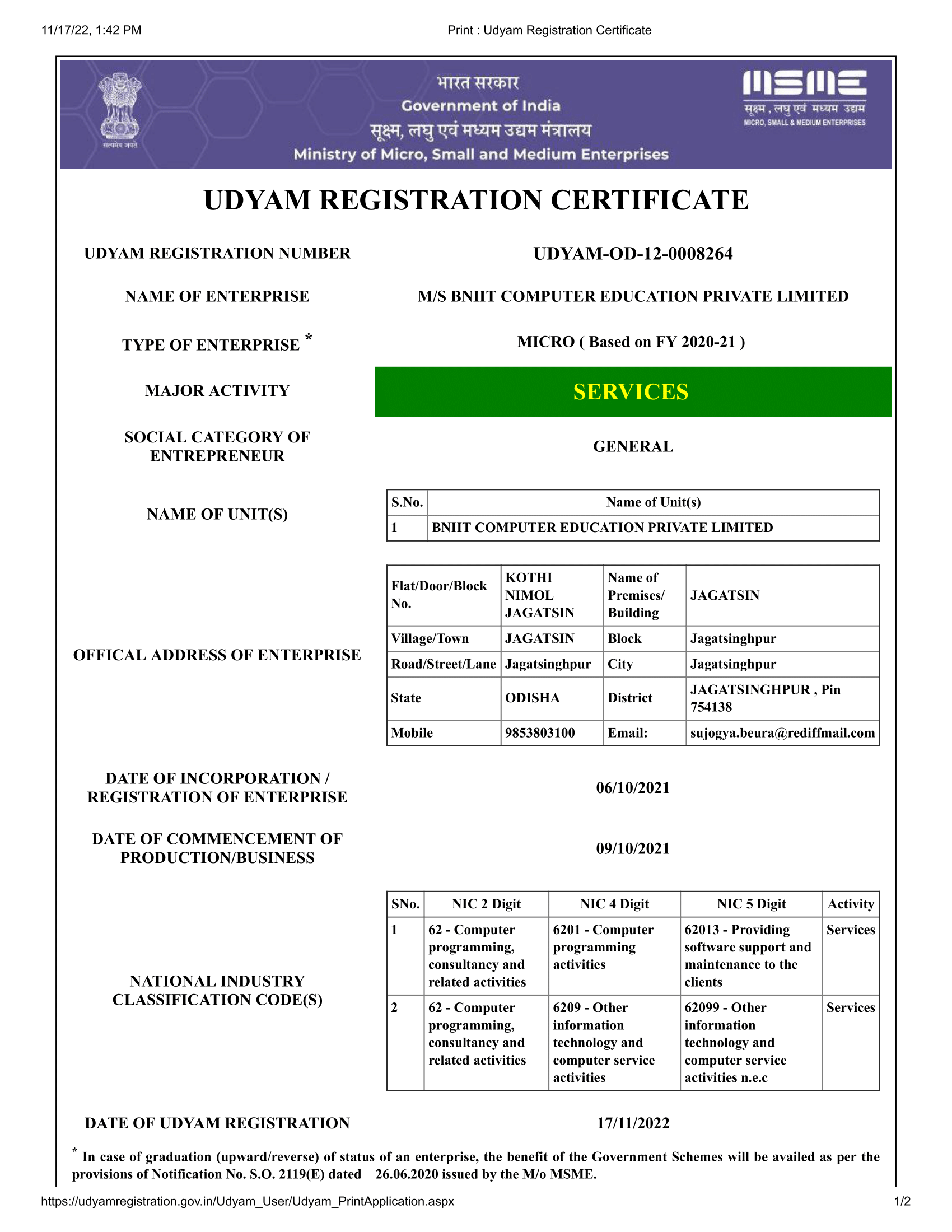 BNIIT COMPUTER EDUCATION - Certifications